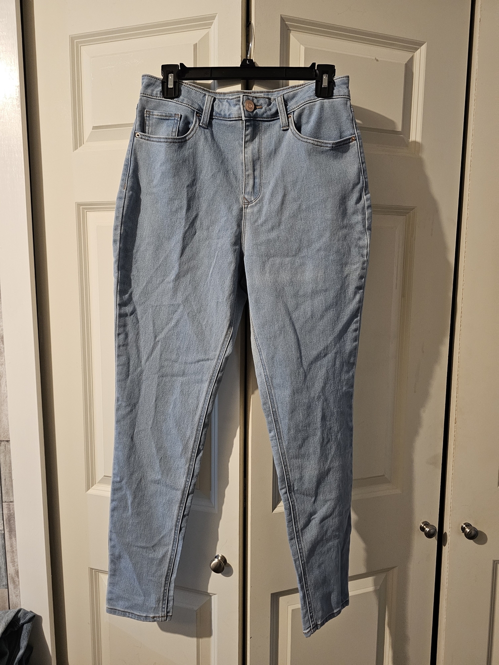 No Boundaries Light Blue High-Rise Tapered Jeans